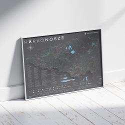 White frame + Scratch Map Karkonosze